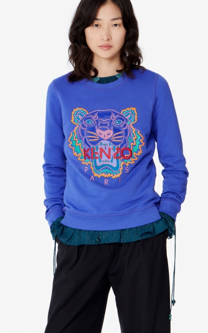 Kenzo Women Tiger Sweatshirt Aubergine